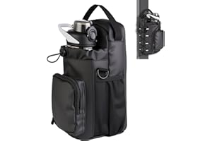 ZenithAura Sac de Gym Magnétique pour Femmes et Hommes, Porte-Bouteille d'eau 64 OZ avec Poches à téléphone et Sangle d'épaule, Sac de Sport, Sac Magnétique de Gym pour S