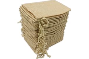 Leeyunbee 30 Pezzi 10x15cm Sacchetti Regalo di Iuta, Sacchetto per Gioielli di Juta, Sacchi Iuta Lino con Coulisse per Regalo Gioielli Fai-da-Te Natale Fiesta Matrimonio Bomboniere(Giallo chiaro)