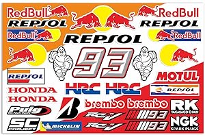 JAZWIND Pegatina de moto, pegatinas reflectantes de vinilo para RedBull KTM Duke ADV 1290 890 790 690 390 200 Honda CBR Fireblade (FG-HN07)