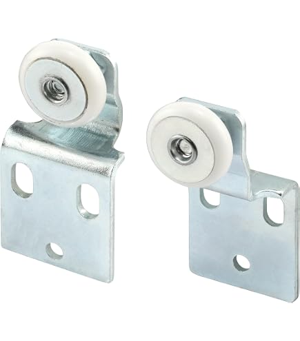 8-Piece Sliding Closet Door Roller Kit – Top Hung Bypass Rollers, Fits 3/4" To 1-3/8" Doors, Includes 16 Screws, Silver