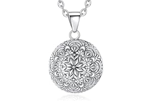 EUDORA Harmony Ball Llamador de Angeles Embarazada Vintage Bisuteria Collares de Mujer, Colgantes Primer Embarazo Mamá Regalos Originales para Madre, 76,2cm + 114,3cm