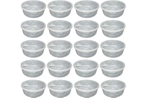 FotoStation PACK OF 20 - Large Clear Round Plastic Storage Containers with Airtight Lids Great Storage for 3D Printer Filaments Spools (2.5L Litre)