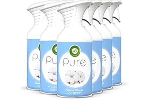 Air Wick PURE Świeże pranie – delikatny spray zapachowy neutralizuje zapachy i bez wilgotnych opadów – zapach: świeże pranie – 6 x 250 ml