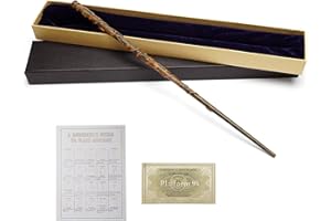 WGVSVLK Baguette Magique,avec Coffret Cadeau,Baguette Hermione en résine avec Noyau en Acier pour sorcières et sorciers,Cosplay,Mascarade (Hermione 38.2cm)