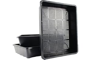 ‎BEGRIT BeGrit 3 Stück Keimschalen für Sprossen Atmungsaktive Seed Starter Tray Dauerhaft Plastik Keimung Tablett (37.5 x 30 x 7.5cm) für Anzucht von Mungbohnen Alfalfa Weizengras