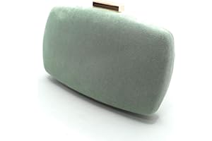 BRANDELIA Bolso Cartera De Mano Fiesta Boda Clutch de Ante Mujer con Cadena al Hombro
