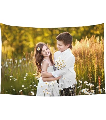 Arazzo personalizzato Happy to See Your Face Flower Rainbow con testo Decor in aula Regalo di