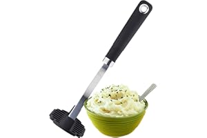 TAYLORS EYE WITNESS Sabatier Professional Nylon Potato Masher - Anti-Scratch for Non-Stick Pans. Dishwasher Safe. Stainless Steel Core and Soft Grip Handle. Wide Mashing Plate. 25 Year Guarantee.