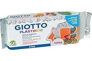 GIOTTO Plastiroc - Pain 500g de pâte à modeler autodurcissante blanche