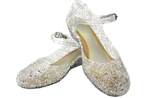 Little-Peach L-Peach Sandalias de Princesa Para Ninas Disfraz Para Halloween Fiesta Cumpleanos Navidad, Blanco, EU30/CN32 18,5cm