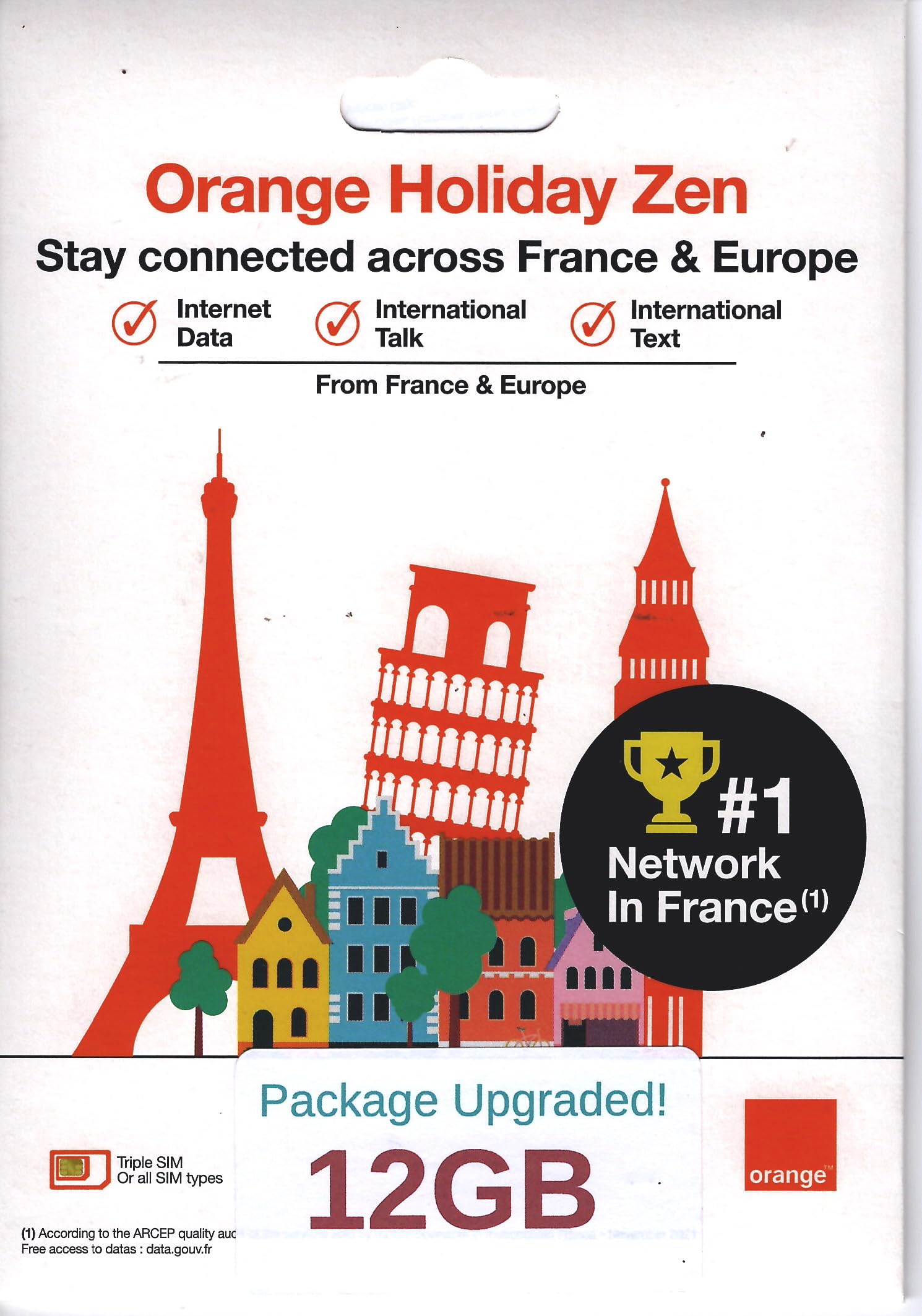TSIM Europe Sim Card 30 Days 12GB Data with Unlimited Local Calls + 30 Minutes Call Home | 5G Network | Hotspot Tethering Allowed