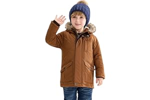 maoo garden Bimbo e Bambino Foderata in Pile Pesante Giacca Inverno Imbottito Resistente all'acqua Cappotto