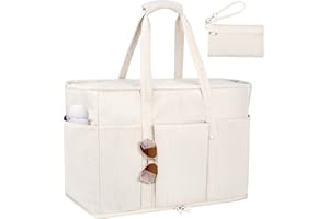 JUYANO Bolsa de Playa Grande XXL Familiar con Cremallera - Bolso Shopper de Malla para Mujer - Tote de Hombro para Viaje, Compras, Gimnasio - 50x20x35cm
