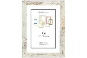 CHELY INTERMARKET Marco de Fotos A4 (Vintage) MOD-204 Hecho de Madera, Ancho de moldura 3cm