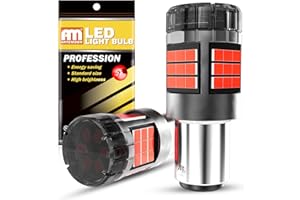 ANTEMOON P21/5W 1157 BAY15D Bombillas LED Canbus Sin Errores Super Brillante 5000LM Rojo 12V 24V 1016 2057 2357 para Luz de Marcha Atrás Luz de Freno Luz de Giro Luces Traseras, 2 Piezas