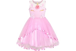 Sunny Fashion Flower Girls Dress Blue Belted Wedding Party Bridesmaid Age 4-12 Years