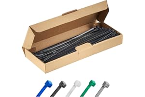 Haus Projekt Black 200x2.5mm Small Cable Ties, 100pcs Premium Industrial Multi-Purpose Plastic Small Zip Tie Wraps, Indoor and Outdoor Use, Cable Management Wires, Office, Zip Ties Black Plastic Ties