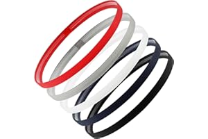 Tumurup Sportiva Fascia Capelli, 6 Pezzi Fascia Elastico Capelli Uomo e Donna Fasce Sport Elastiche Antiscivolo Fascette Capelli per Bambino, Bambina per Basket Jogging Tennis