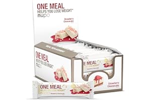 ‎NUPO NUPO® One Meal Bar [Strawberry Cheesecake - 24 Stk.] - Mit Nährstoffen, Vitamine & Mineralien - Diät Riegel Snack zum abnehmen - Fitness low carb Riegel - Mahlzeitenersatz Riegel - Diet Riegel