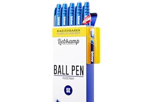 ‎LIEBKAMP LIEBKAMP Ball Pen [5 Stk] Radierbarer Kugelschreiber, Tintenroller Radierbar, Gelstifte Radierbar, Radierstift, Erasable Pen, Gelschreiber Radierbar