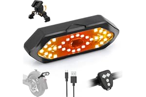 FXINRUIA E Scooter Blinker mit USB Fernbedienung LED Scooter Rücklicht mit Sockel Einstellbare Richtung Scooter Zubehör mit Xiaomi Ninebot E Scooter Wasserdichtes Ultrahelles Warnleuchte