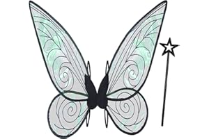 Takmor Ali da Fata, Ali Fata Donna Bambina Ali da Fata Adulto Donna per Carnevale Compleanno Halloween Natale Gioco di Ruolo Festa a Tema Comic con (Nuovo Black)