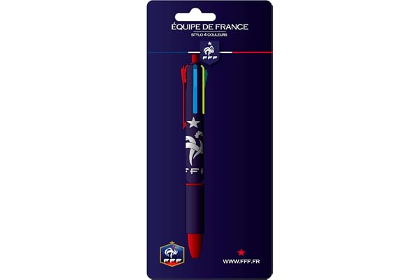 FFF Stylo 4 couleurs Collection officielle Equipe de France de Football
