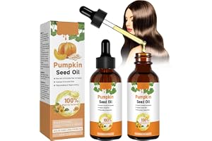 KERANEET Pumpafröolja för hår, 2 stycken Pumpkin Seed Oil for Hair 60 ml, ren pumpafröolja Bio för män och kvinnor.