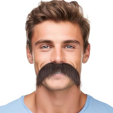Kit Fausse Barbe Et Sourcils En Peluche - Accessoire Cosplay Déguisement Pour Fêtes (Halloween, Carnaval) - 4