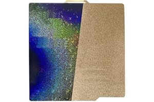 HzdaDeve PEI PEY Blatt für Bambu Lab X1/P1P/P1S Carbon Build Plate Beheiztes Bett Federstahl Flexible Plattform 257.5x257.5 mm Einseitige strukturierte und eine Seite glatte Brett für 3D-Drucker