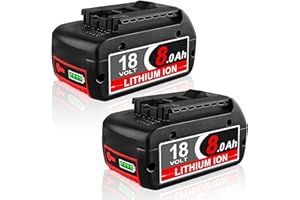 AOSROSO 2Packs Ersatzakku 8000mAh BAT609 für Bosch 18V Akku Li-ion kompatibel für Bosch Akku 18V 8.0Ah BAT618 BAT618G BAT609G BAT619 BAT619G BAT610G BAT610 mit LED