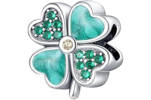 NUNUYAYA Charms Abaloriosde Cuentas Plata de Ley 925 con Circonita Cúbica Graduation Family Flower Charms Colgante Compatible con Niña Mujer Europeo Pulsera Collar