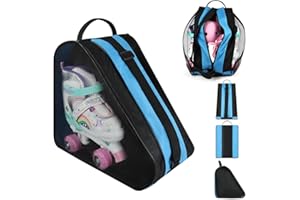 flintronic Sac de Patinage à roulettes, 39 * 28 * 40cm Sac Patins à Glace et à roulettes, Sacs à Chaussures de Ski avec Bandoulière Réglable, Grande Capacité, Transport pour Femmes et Hommes