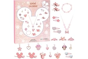 SUDATONG Adventskalender 2024 für Mädchen mit 24 Schmuck Armband Ringe Charms Haarspange Haargummi, Adventskalender kinder Weihnachtskalender 24 Tage Weihnachts Countdown Geschenken