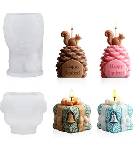 Moules En Silicone Pour Moule, écureuil, Plâtre, écureuil, Moule En Silicone, Moule à Bougie à Couler, Moule En Silicone Pour Bougies, Plâtre, Artisanat (S