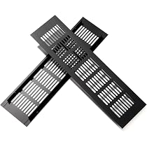 2 Alu-Lüftungsgitter 80x200 Mm Mit Schrauben – Für Schränke & Räume, Silberfarben, Korrosionsbeständig