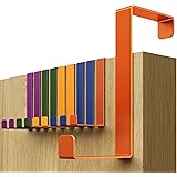 4smile Dörrhängare – set med 10 dörrkrokar i färger med filtdynor – klädkrokar, dubbelsidig användning, dörrklädhängare