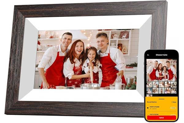 KODAK Cadre Photo Numérique 7 Pouces, WiFi Connecté Cadre Numerique, IPS Écran Tactile, Cadre Photo Électronique avec 32Go de Espace, Rotation Automatique, Partagez des Photos et Vidéos Via App/USB C