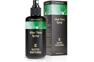 Satin Naturel Aloe Vera Gel 200ml – Spray e Crema Dopo Sole Naturale – Idratante Viso, Corpo, Mani e Capelli – Pelli Secche – BIO Gel Vegetale Lenitivo