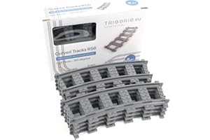 Trixbrix.eu Curved Tracks R56 Compatible with Lego City Train Set 60197 60198 10277 60205 60238 60337