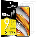 NEW'C Tempered Glass Screen Protector for Xiaomi Poco F3, Xiaomi Mi 11i, Scratch Free, 9H Hardness, HD Screen Protector, 0.33