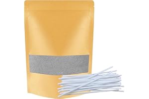 ALLAVA Sable de bougie avec mèche - 400 g - 20 mèches de 10 cm - Granulés de cire pour fabrication maison - Gris