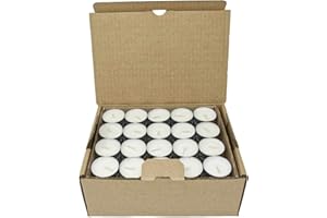 CORAZ HOME Pack of 80 Natural Tealights – 8-Hour Burn Time Each Tea Light – 100% Soy White Wax – in Aluminium Cup Candles Friendly to The Environment – Lead & Paraffin & Plastic Free