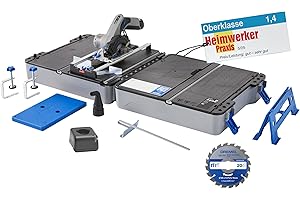 Dremel Blueprint Bürstenlose 12V Akku-Mobile Sägestation mit 1x Kompakt-säge, 1x Sägetischkoffer, 1x 2.0 Akku + Ladegerät, 1x Multi Material Kreissägeblatt, 2x Schraub-zwingen, Mehrere Schnitt-Arten