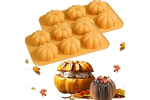 Rhsemi 2pcs stampi per il Ringraziamento stampo di zucca,per Zucca,per Fondente DIY,Cioccolato,Aromaterapia,Candela - Halloween, Thanksgiving Artigianale Fai da Te