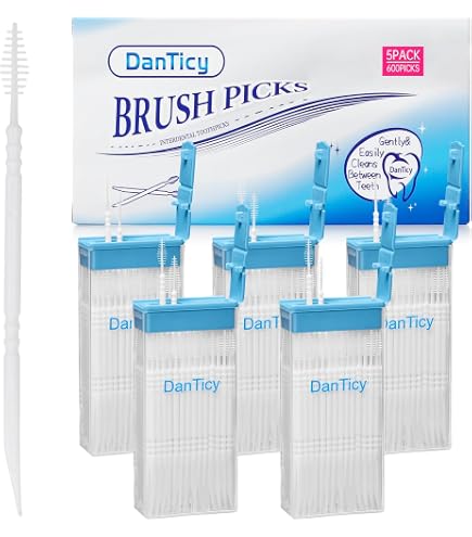 HJZHII 240 Cure-Dents En Plastique Avec Boîte - Double Tête Nettoyage Interdental - Portable