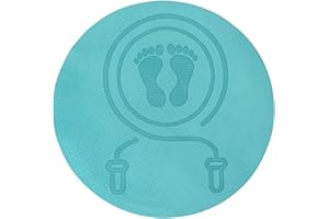 Besreey Round Jump Rope Mat, 8mm Shock-absorbing Gym Fitness Exercise Mat, Thick Non-slip Workout Pad Yoga Mats, Round Rope Skipping Mats