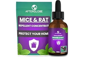 Afterglobe Peppermint Oil Mouse and Rat Repellent Concentrate | Make 10+ litres of Strong Mouse Repellent for Your Home