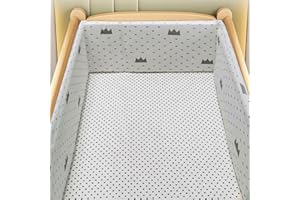 GYCS Breathable Crib Bumper Cot Liner,Airwrap Cot Bumper,Breathable Cot Bumper,Baby Cot Bumpers Safer Cot Liner,Cot Bed Side Bumper Cushions,Soft Bumper for Around Cot,N16,150 * 30CM