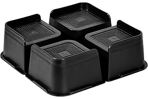 Uping Rehausseur Pieds de Lit Rehausseur Meuble 7,5 CM, pour Pied de Table Lit Adulte Bureau Canapé (4 Pac)